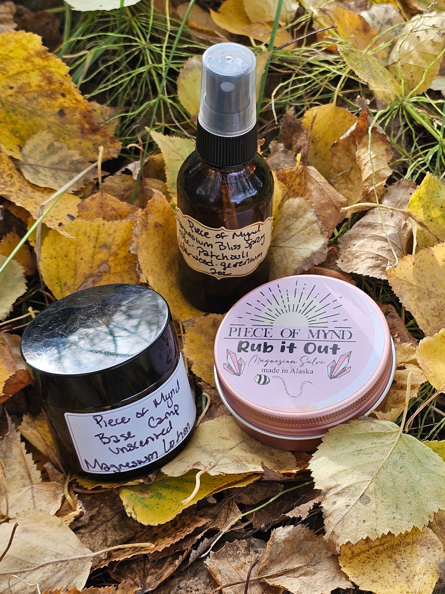 Magnesium Trio Bundle | Magnesium Essentials | Magnesium Bliss Spray + Rub It Out Salve + Base Camp Magnesium Lotion