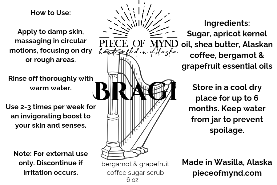 Bragi | Bergamot + Grapefruit | Coffee Sugar Scrub