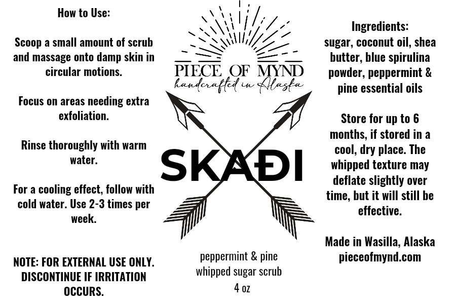 Skaði | Peppermint + Pine | Whipped Sugar Scrub