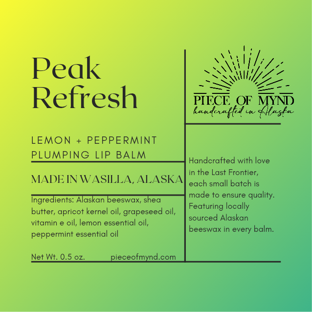 Peak Refresh | Lemon + Peppermint | Plumping Lip Balm
