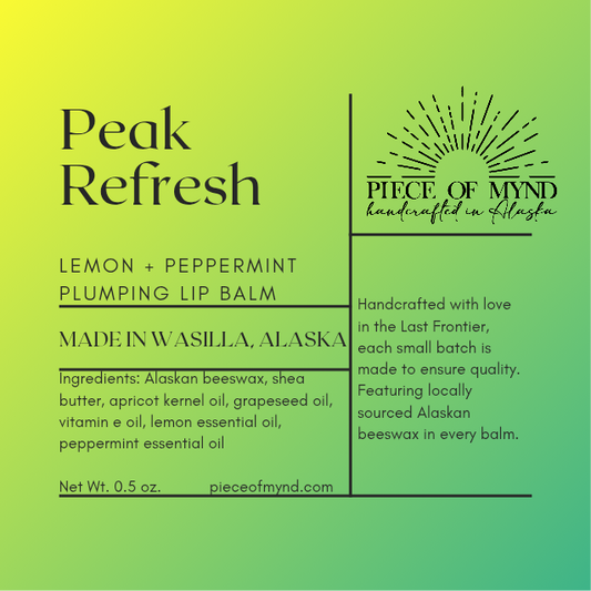 Peak Refresh | Lemon + Peppermint | Plumping Lip Balm
