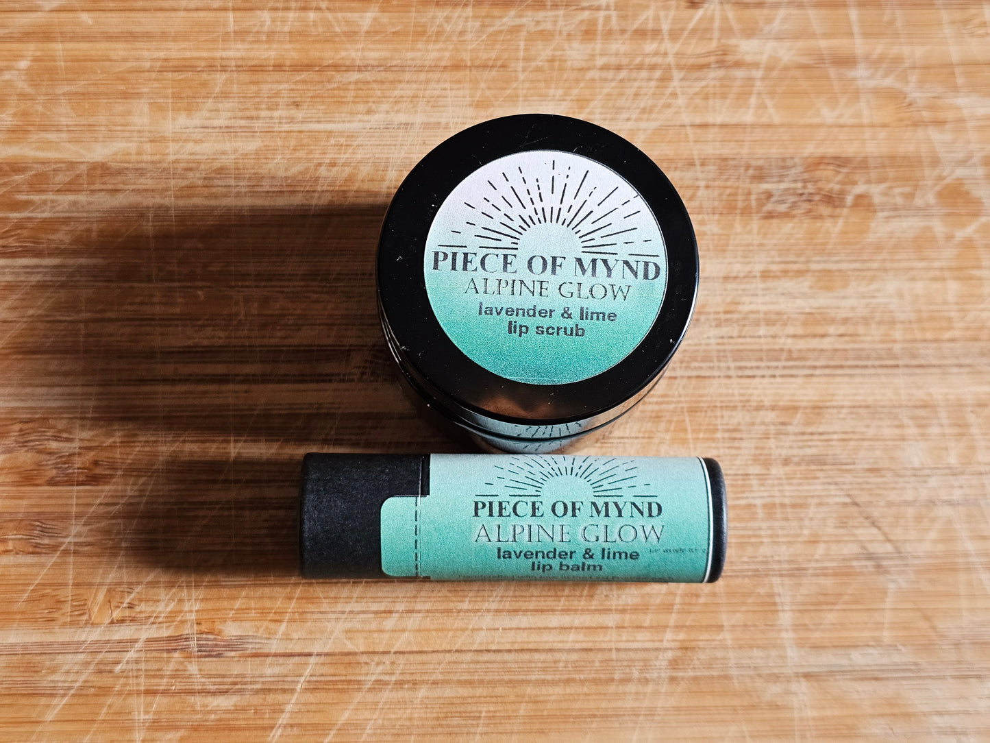 Alpine Glow | Lip Care Set | Lavender + Lime | Lip Balm + Lip Scrub Gift Set