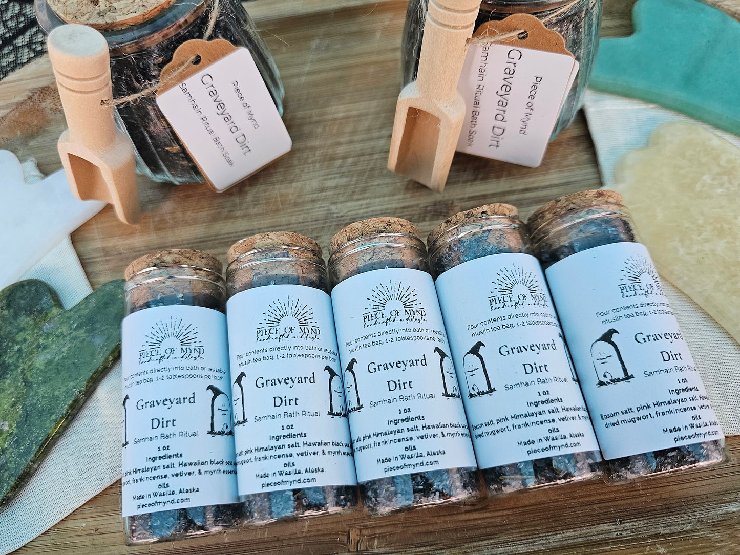 Graveyard Dirt | Seasonal Samhain Ritual Bath Soak | Halloween Bath Soak | Frankincense + Vetiver + Myrrh