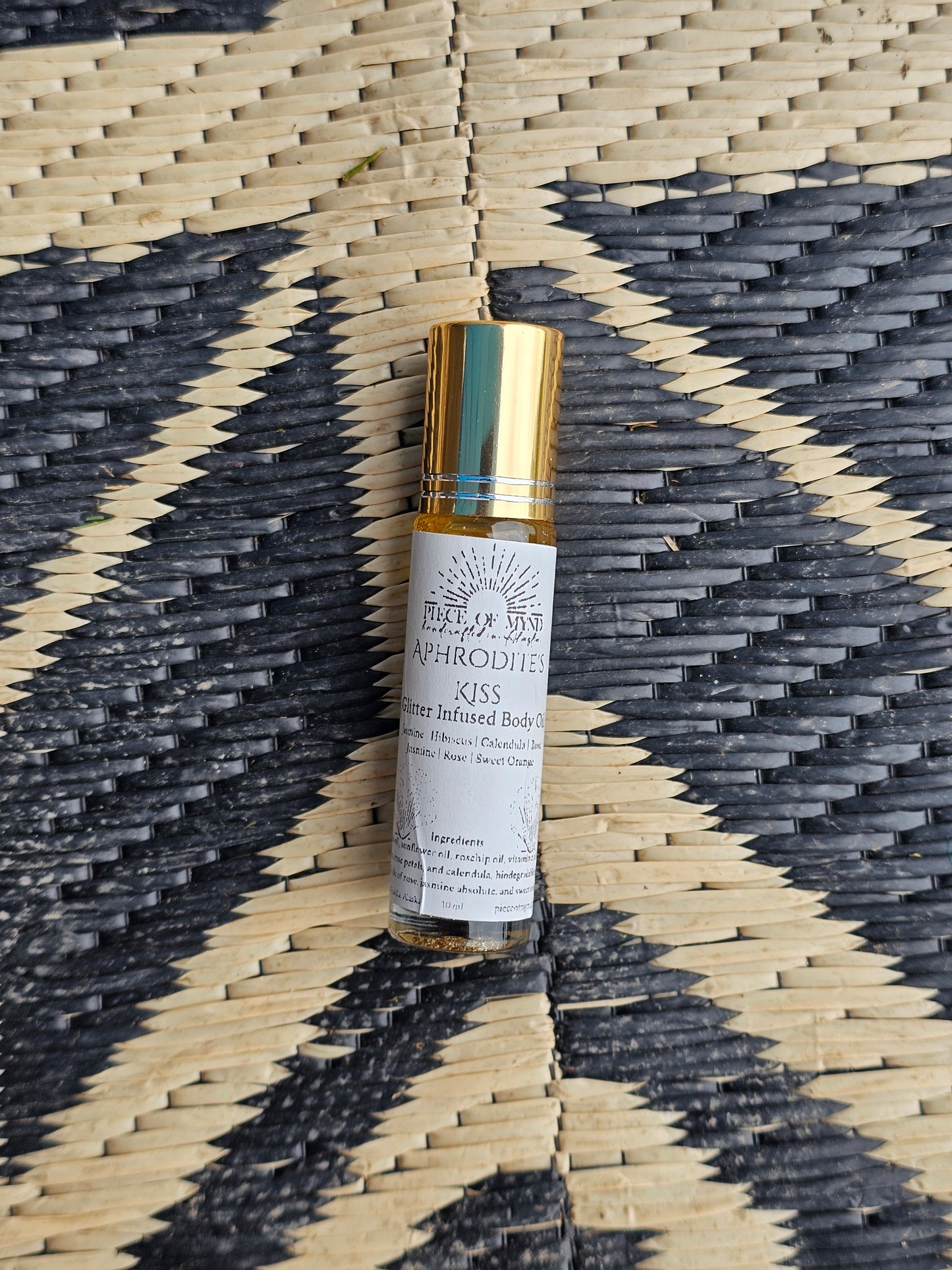 Aphrodite's Kiss | Stardust Collection | Jasmine + Rose + Sweet Orange | Glitter Infused Dry Body Oil