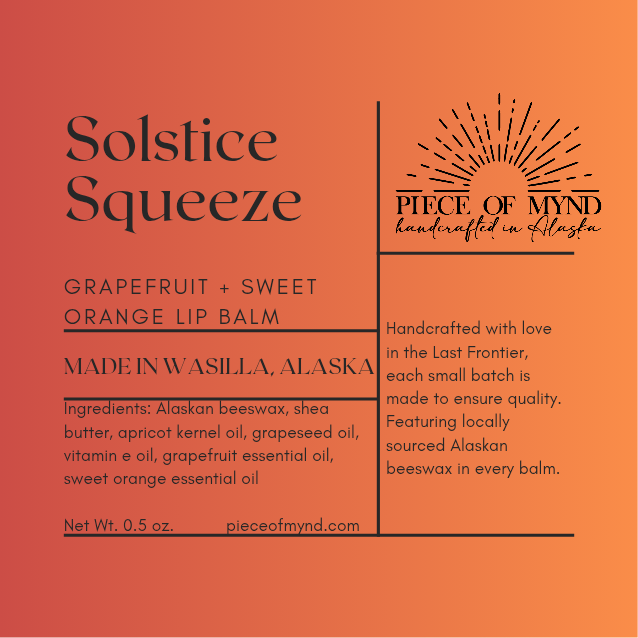 Solstice Squeeze | Grapefruit + Sweet Orange Lip Balm