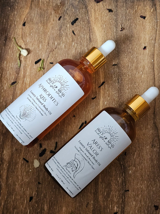 Kiss of Valor | Ares x Aphrodite | Dry Body Oil Bundle