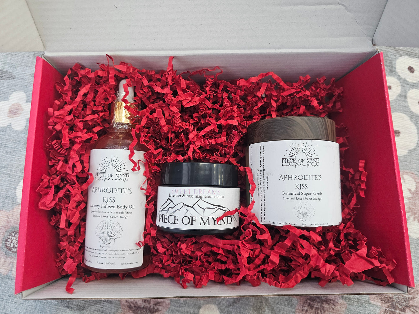 Aphrodite | Eternal Blossom Ritual Box | Body Oil + Sugar Scrub + Magnesium Lotion Gift Set