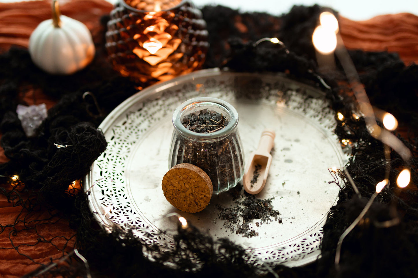 Graveyard Dirt | Seasonal Samhain Ritual Bath Soak | Halloween Bath Soak | Frankincense + Vetiver + Myrrh