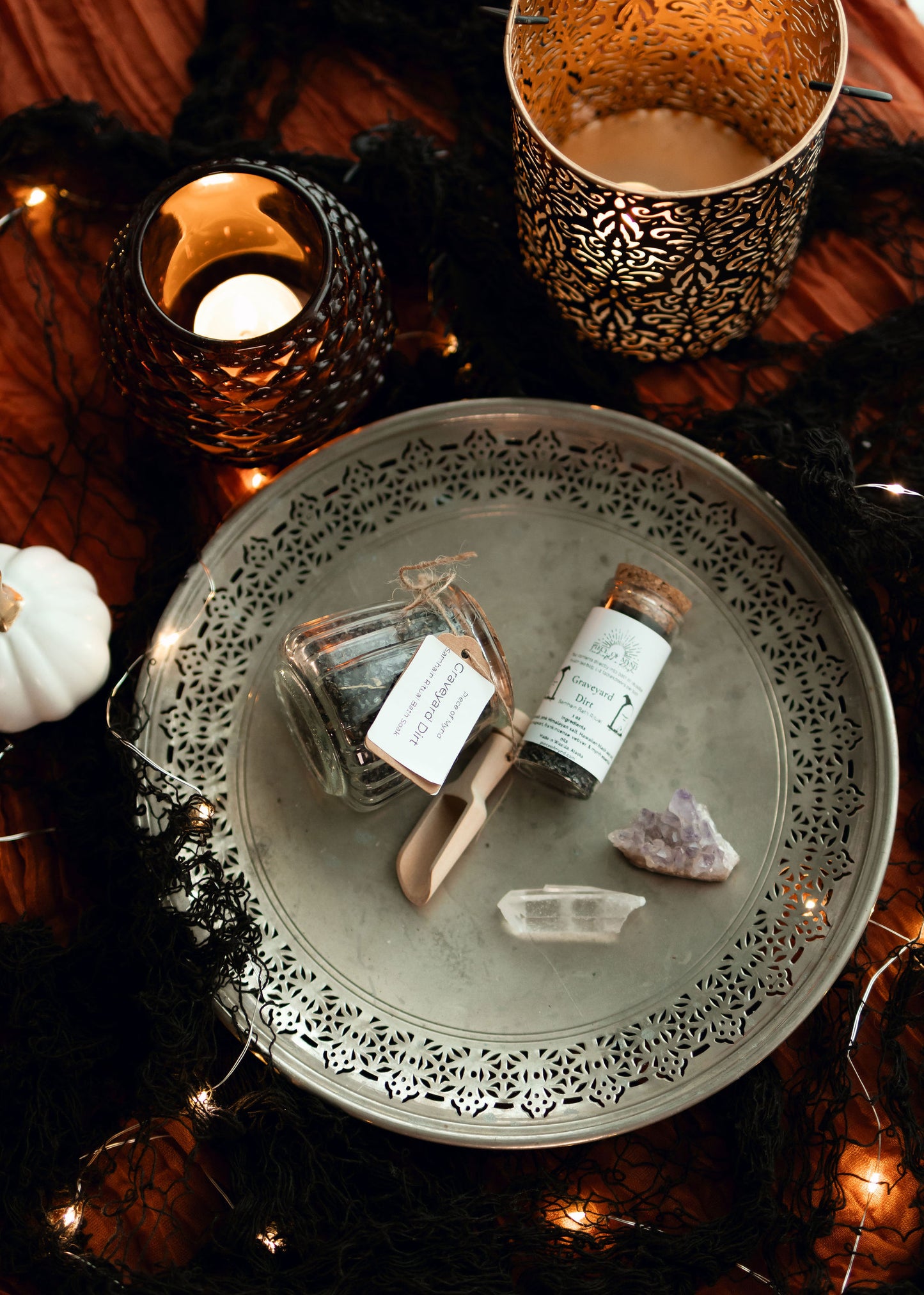 Graveyard Dirt | Seasonal Samhain Ritual Bath Soak | Halloween Bath Soak | Frankincense + Vetiver + Myrrh