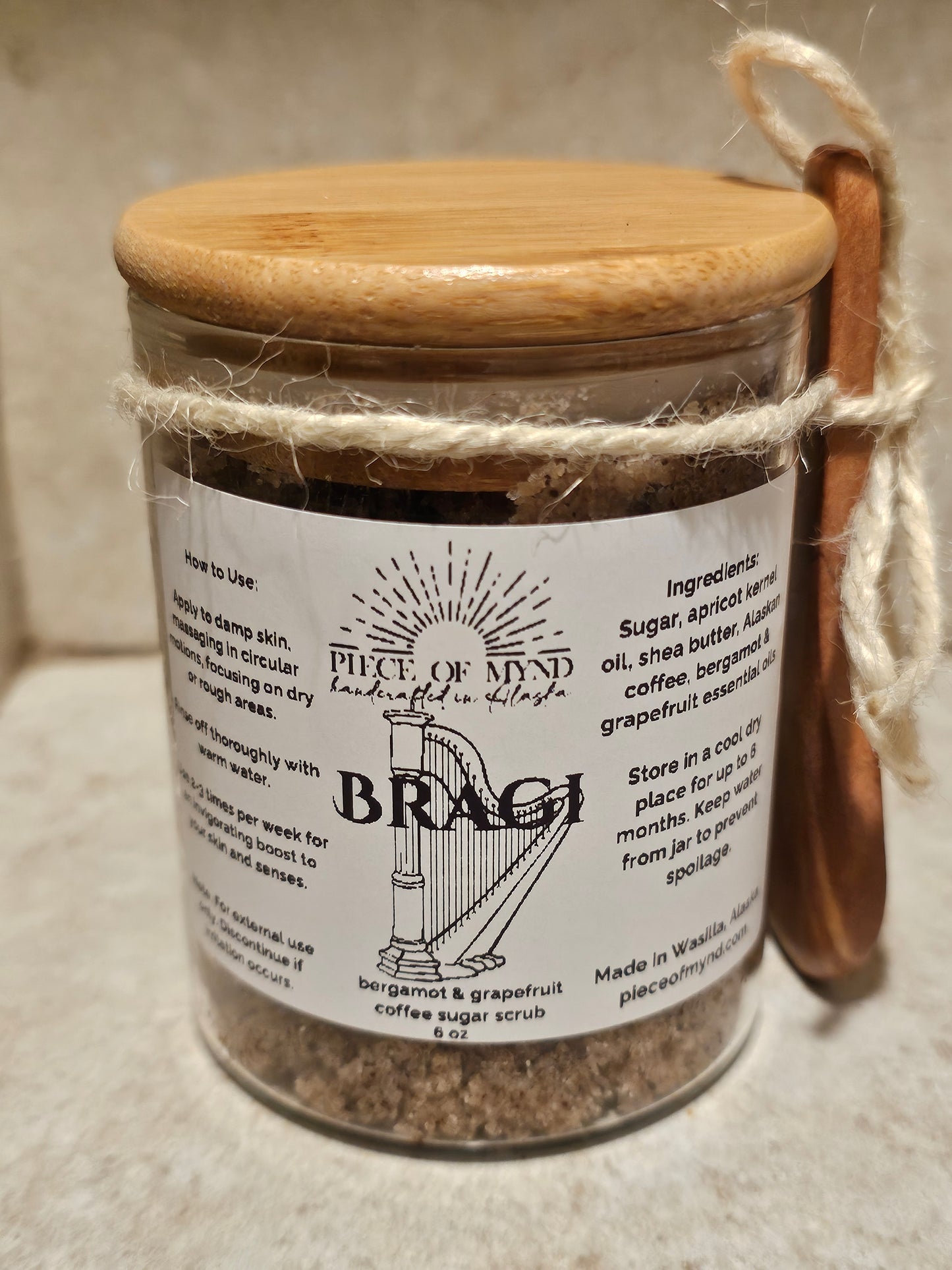 Bragi Bergamot & Grapefruit Coffee Sugar Scrub