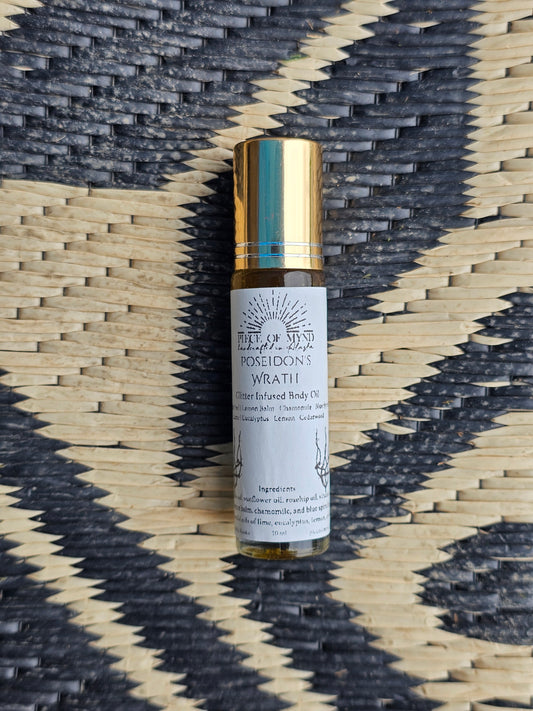 Poseidon's Wrath | Stardust Collection | Glitter Infused Dry Body Oil | Lime Eucalyptus Lemon Cedarwood