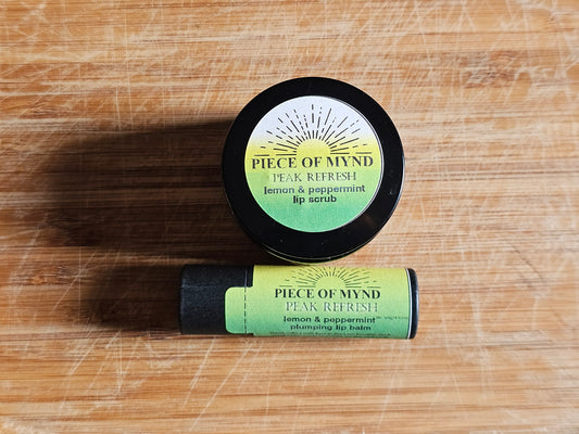 Peak Refresh | Lip Care Set | Peppermint + Lemon | Lip Balm + Lip Scrub Gift Set